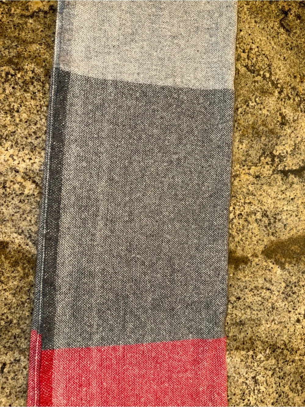 Cannon River Faribault Wool Throw Blanket Gray Red Cream Made in USA